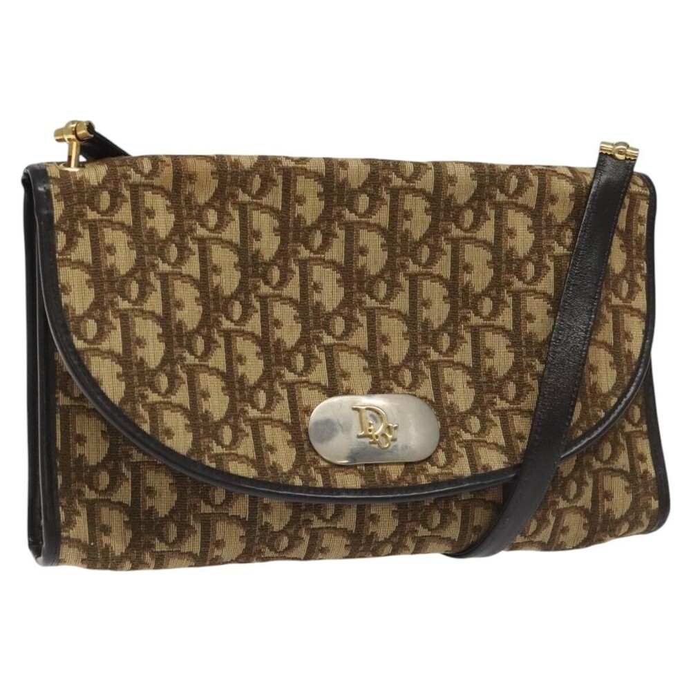 Christian Dior Vintage Trotter Flap Canvas